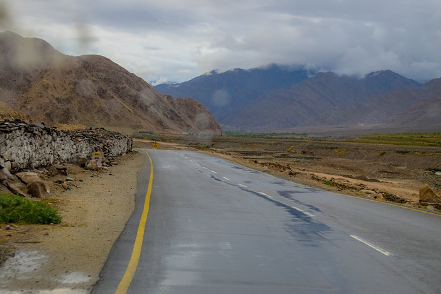 A road in Ladakh - the second largest district in India