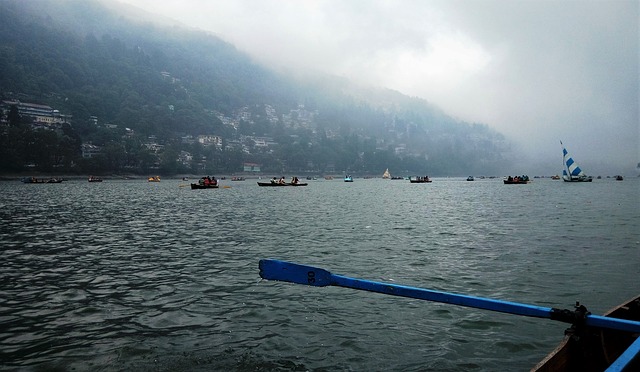 Nainital Lake in Nainital, India