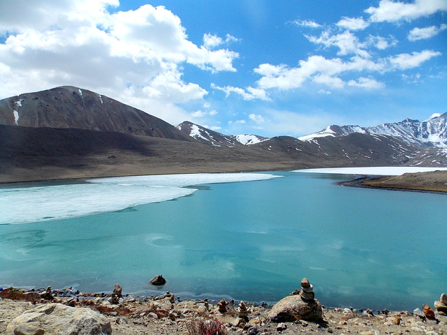 Gurudongmar Lake in Sikkim, India