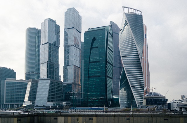 Skyscrapers in Moscow, the capital of the biggest country in the world