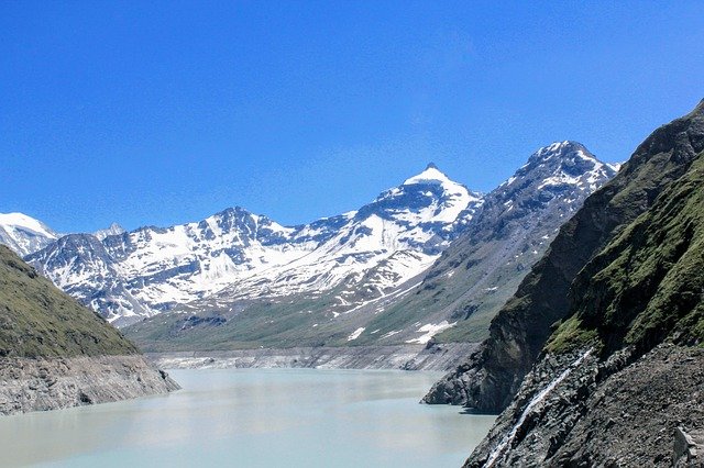 The Grande Dixence Dam reservoir