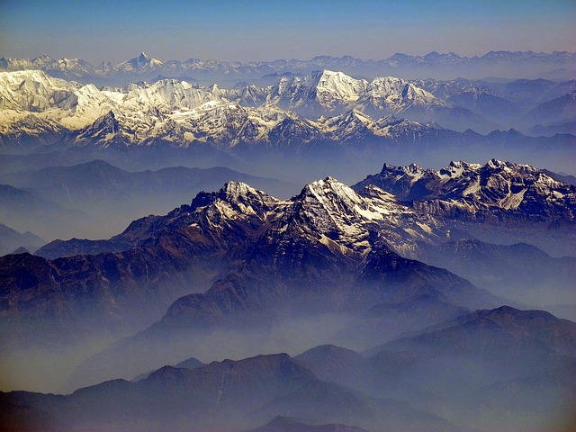 The Greater Himalayan mountain range
