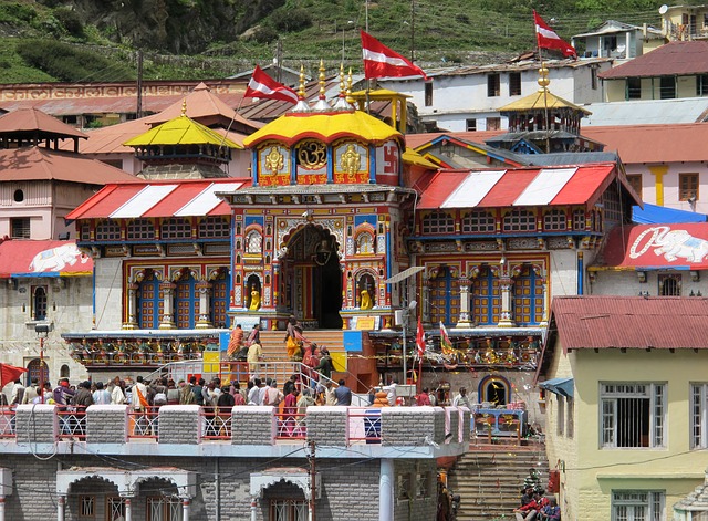 Badrinath Dham in Chamoli district of Uttarakhand