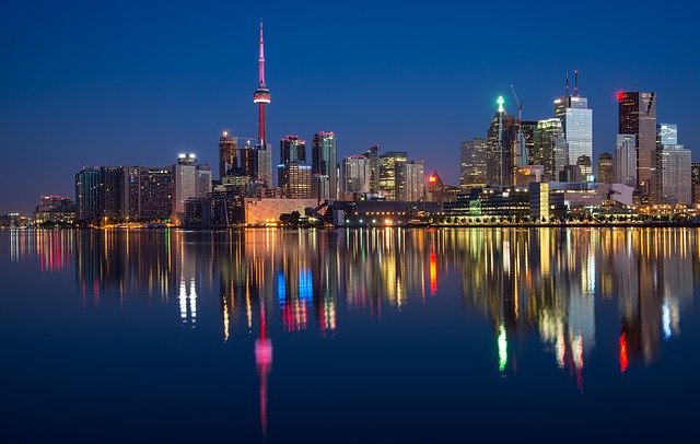 A night view of Toronto, Canada