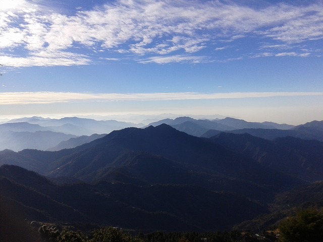 An image of the hill station of Mussoorie 300 km from Delhi