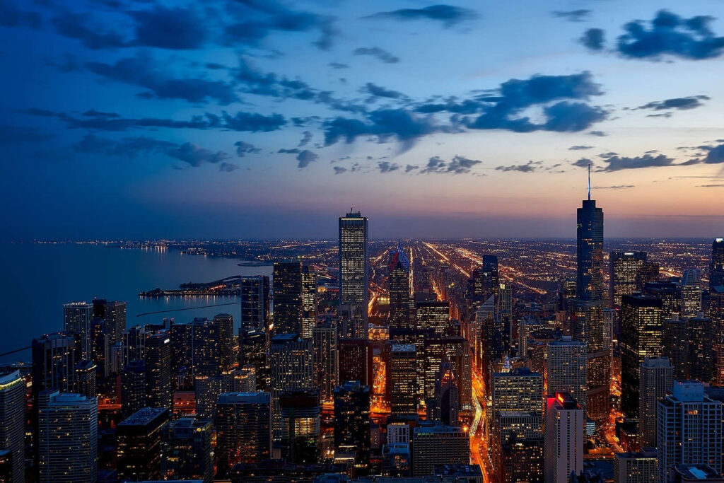 A view of Chicago, the third largest city in the US