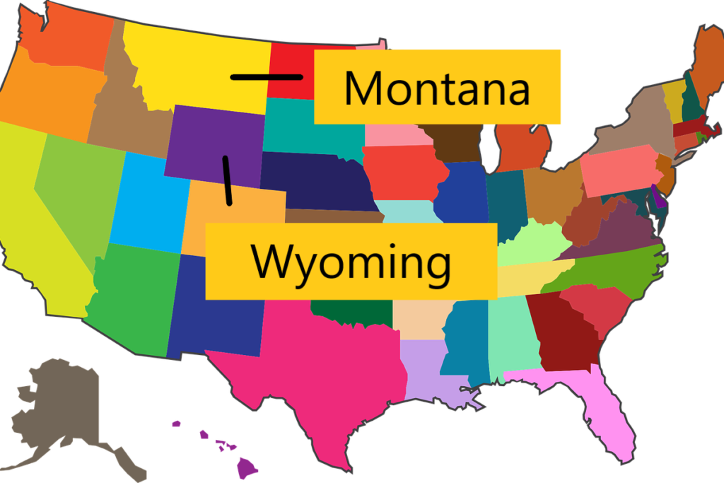 Wyoming and Montana