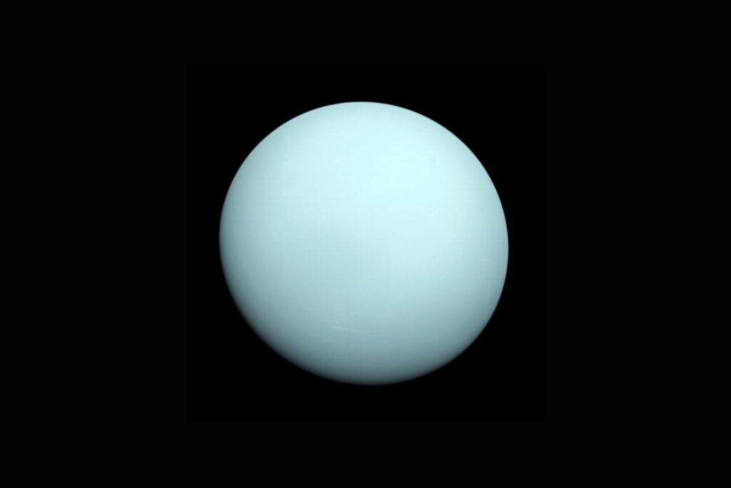 An image of Uranus, the coldest planet in Solar System