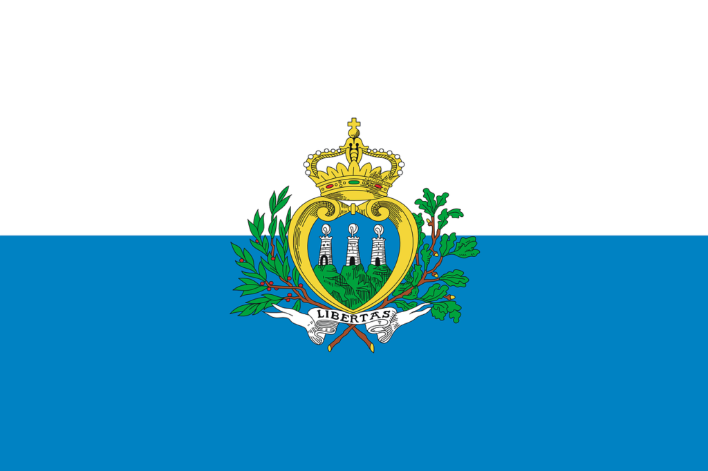 Flag of San Marino, the fifth smallest country
