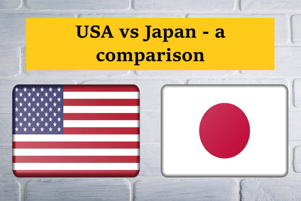 Flags of the US and Japan