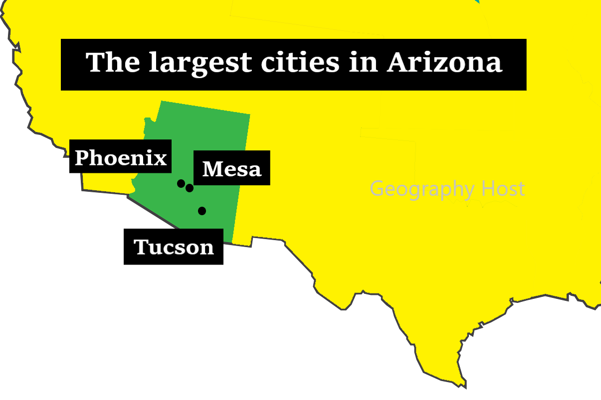 Top 10 largest cities in Arizona by population GEOGRAPHY HOST