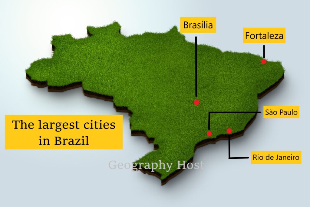 The largest cities in Brazil