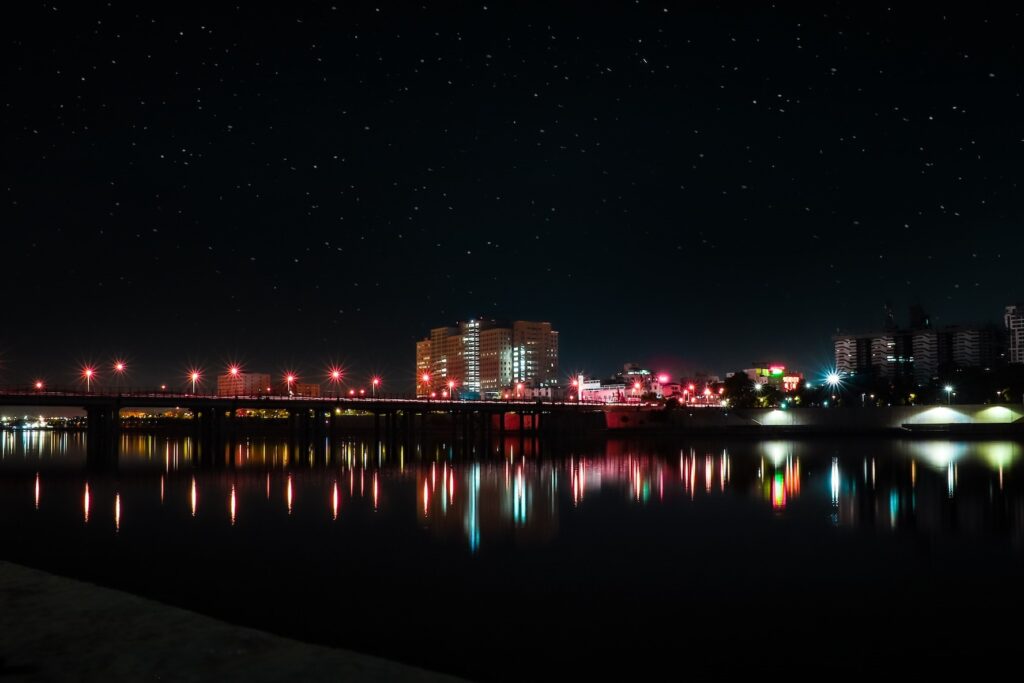 Ahmedabad skyline at night