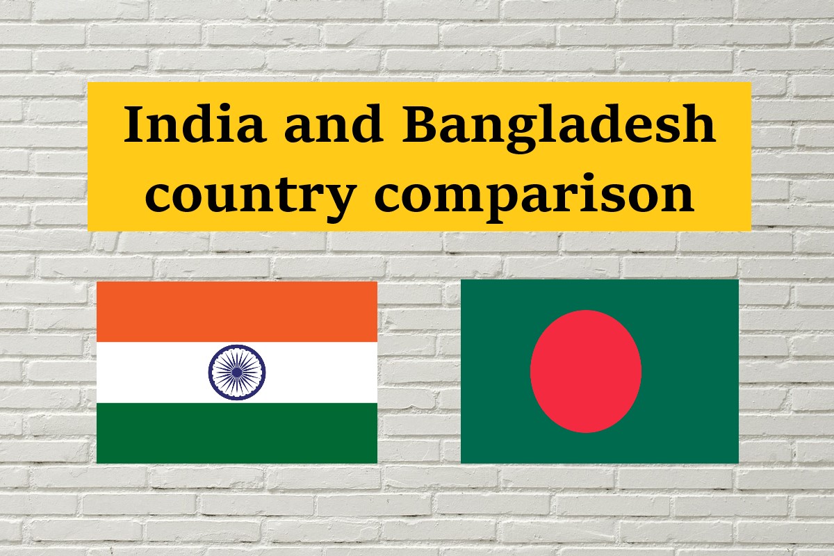 INDIA VS BANGLADESH COUNTRY COMPARISON visual data 2