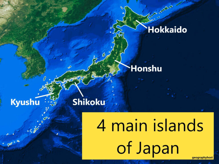 The 4 main islands of Japan GEOGRAPHY HOST