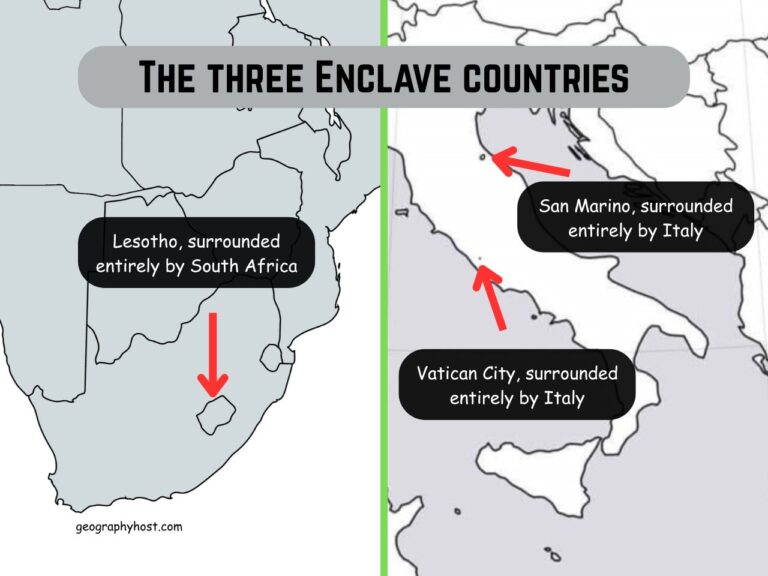 The three enclave countries in the world - GEOGRAPHY HOST