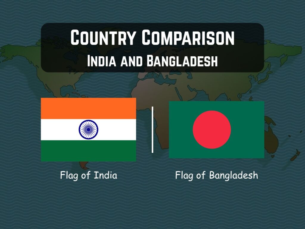 Flags of India and Bangladesh