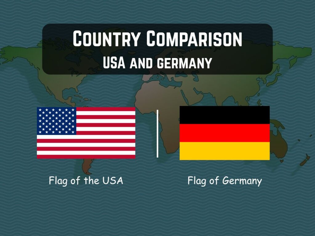 Flags of the USA and Germany