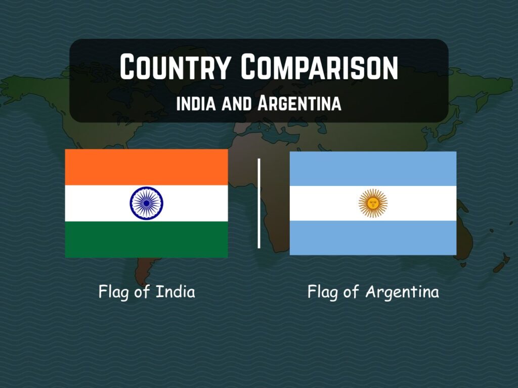 Flags of India and Argentina