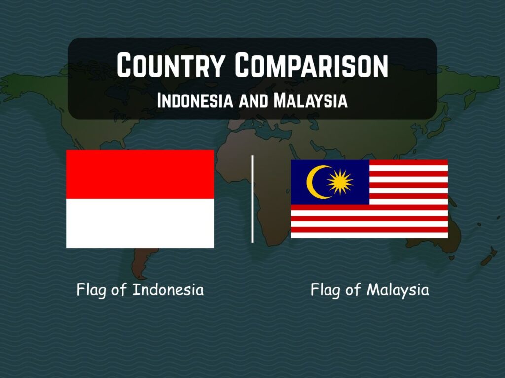 Flags of Indonesia and Malaysia