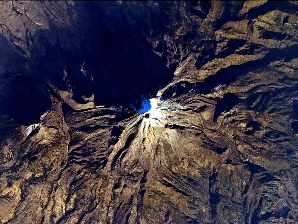 Pico de Orizaba in Mexico photographed from the International Space Station
