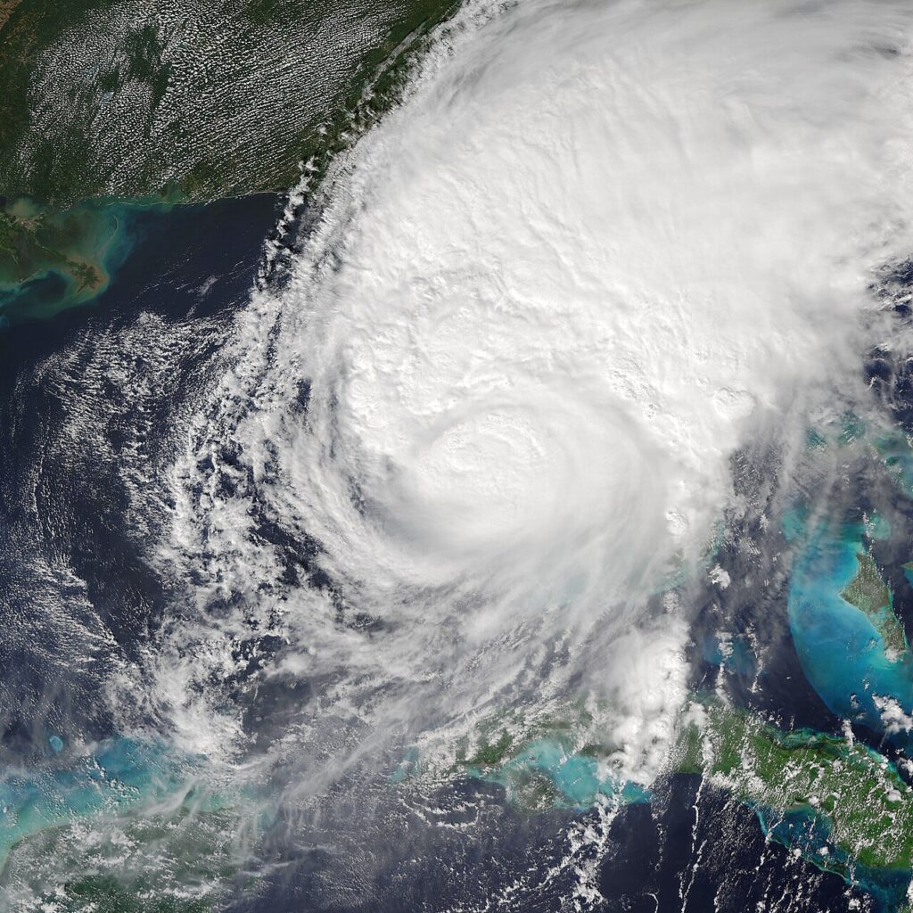 Hurricane Milton over Florida in 2024