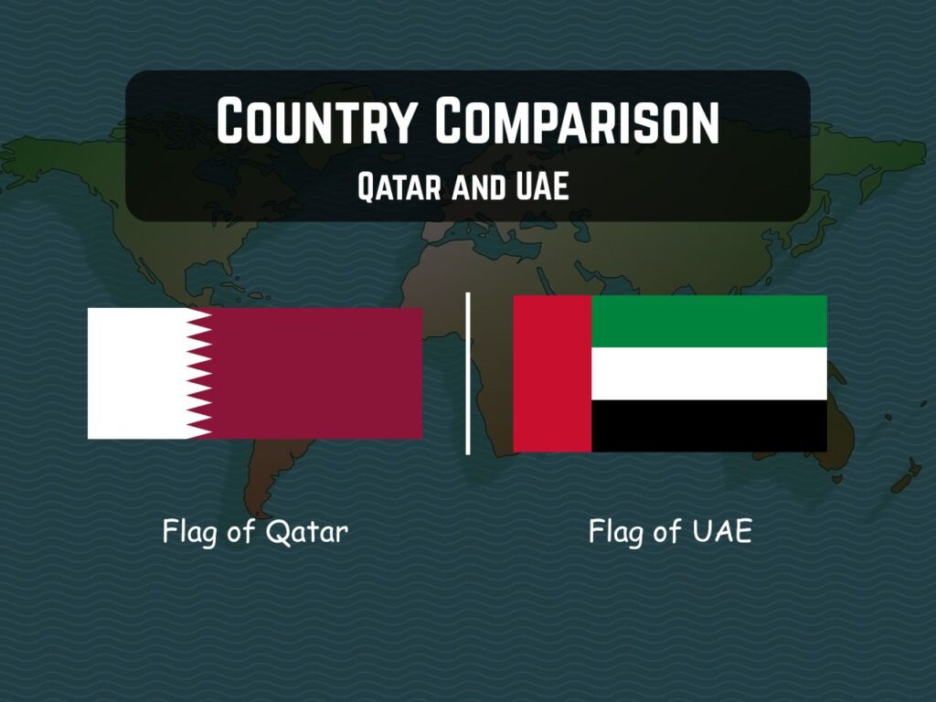 Flags of Qatar and UAE