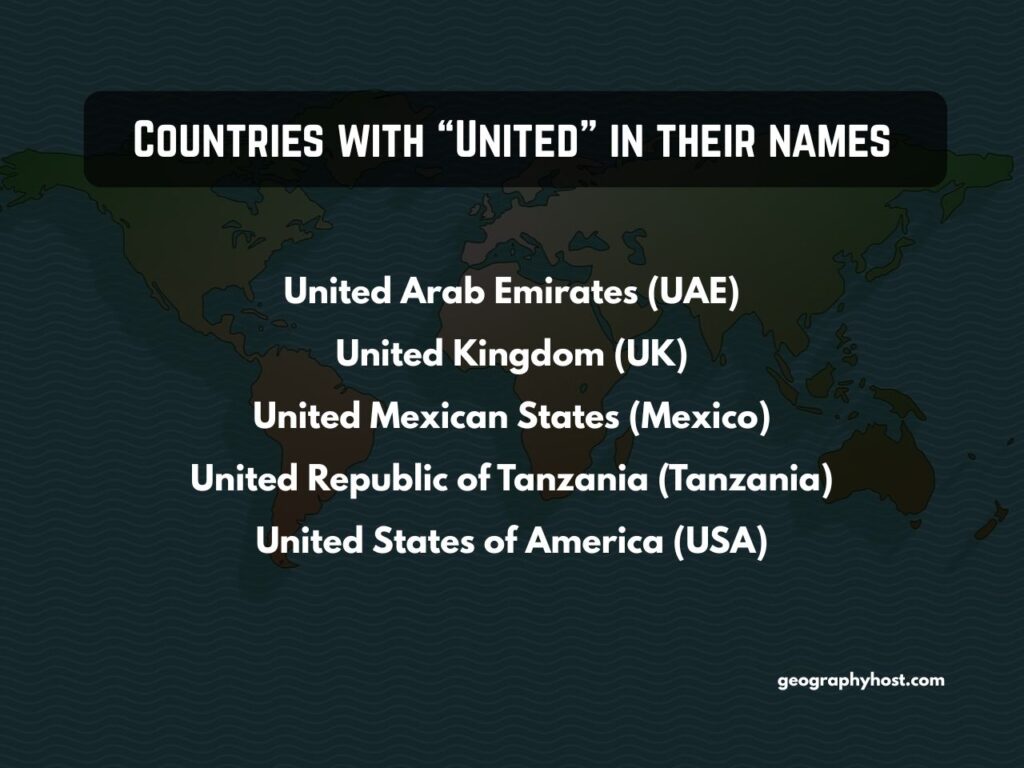 Countries with “United” in their names