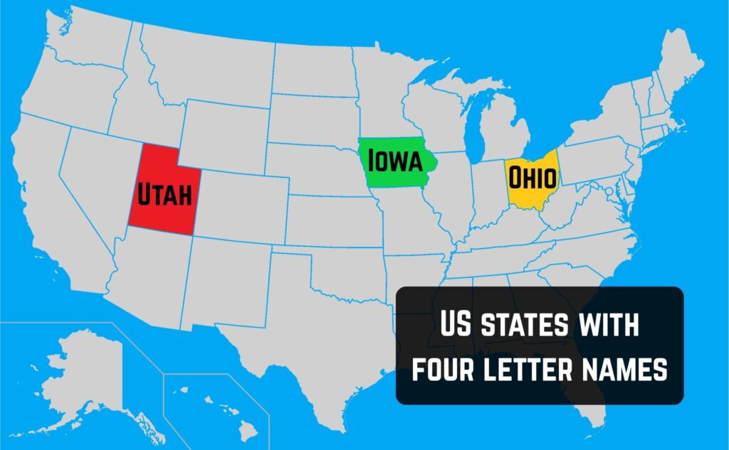 US states with four letter names