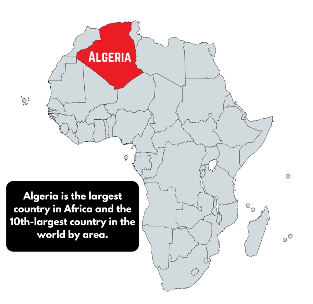 Algeria, the largest country in Africa